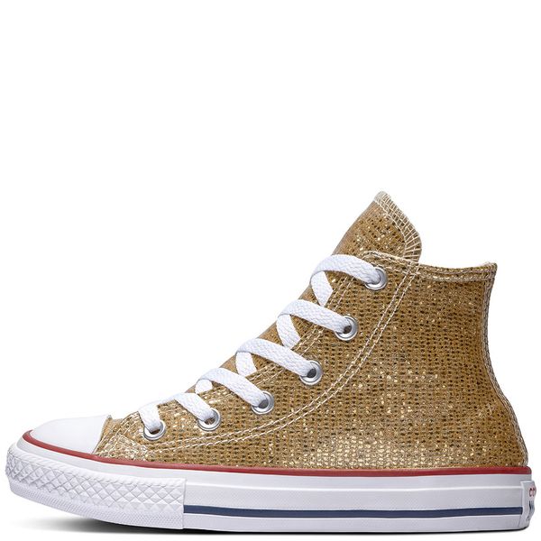 converse doradas niña
