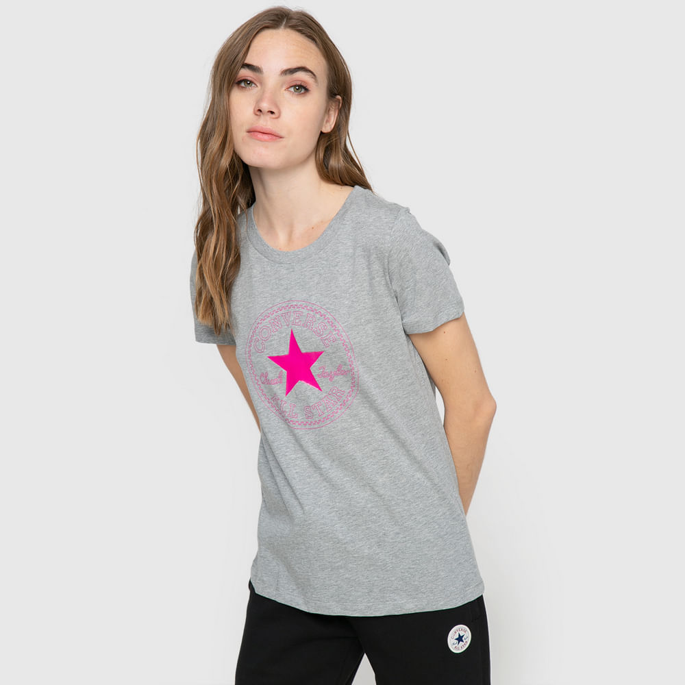 polera gris mujer