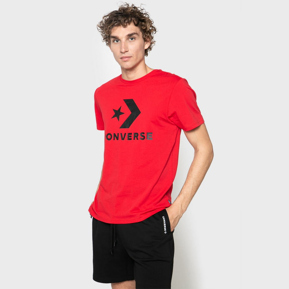 polera roja hombre