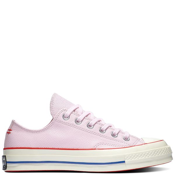 converse cuero rosa