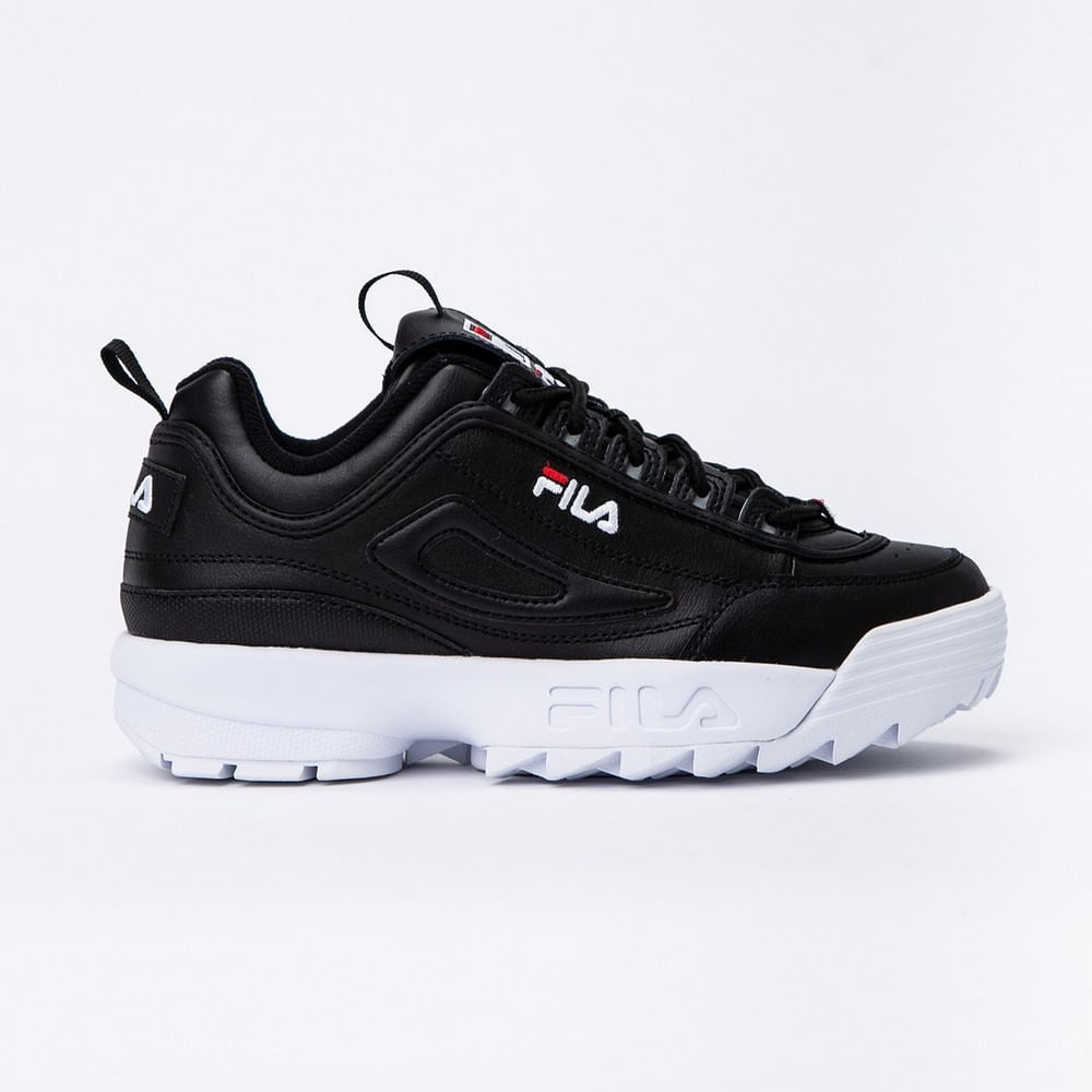 Zapatilla Disruptor Ii Premium FILA Mujer Caña Baja Negro 5FM00002-015 ...